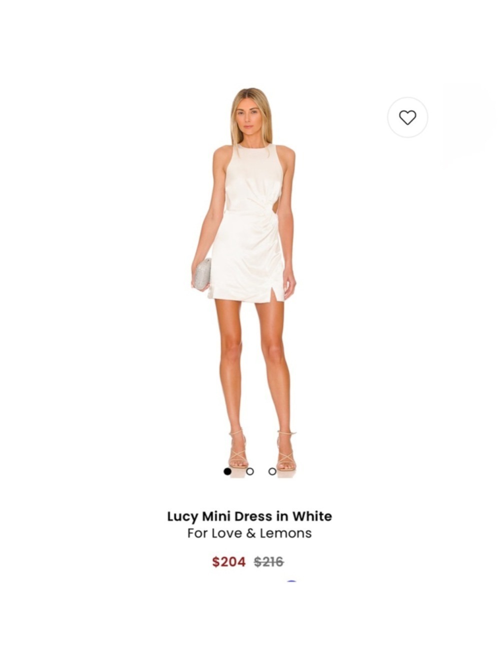 For Love and Lemons Lucy Elegant White Mini Dress